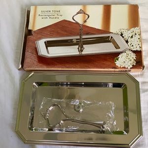 Silver tray with handle